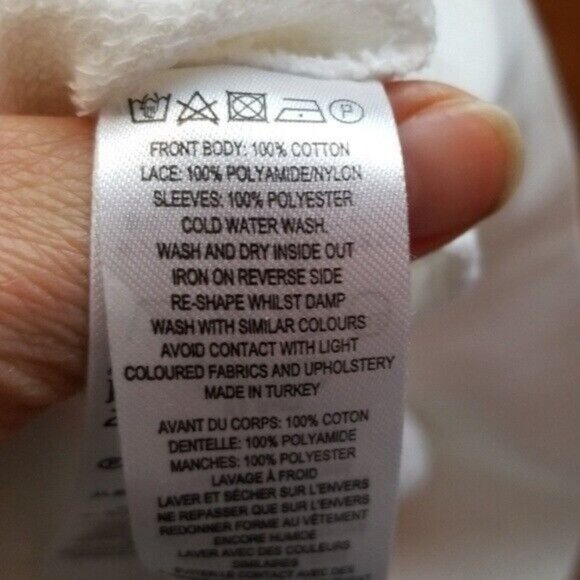 French Connection Womens Sweater Small White Lace Sheer Back Fairy Romantic - Picture 4 of 4